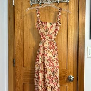 Lovers and Friends Bosworth Midi Dress, Tropical Print, Size XS